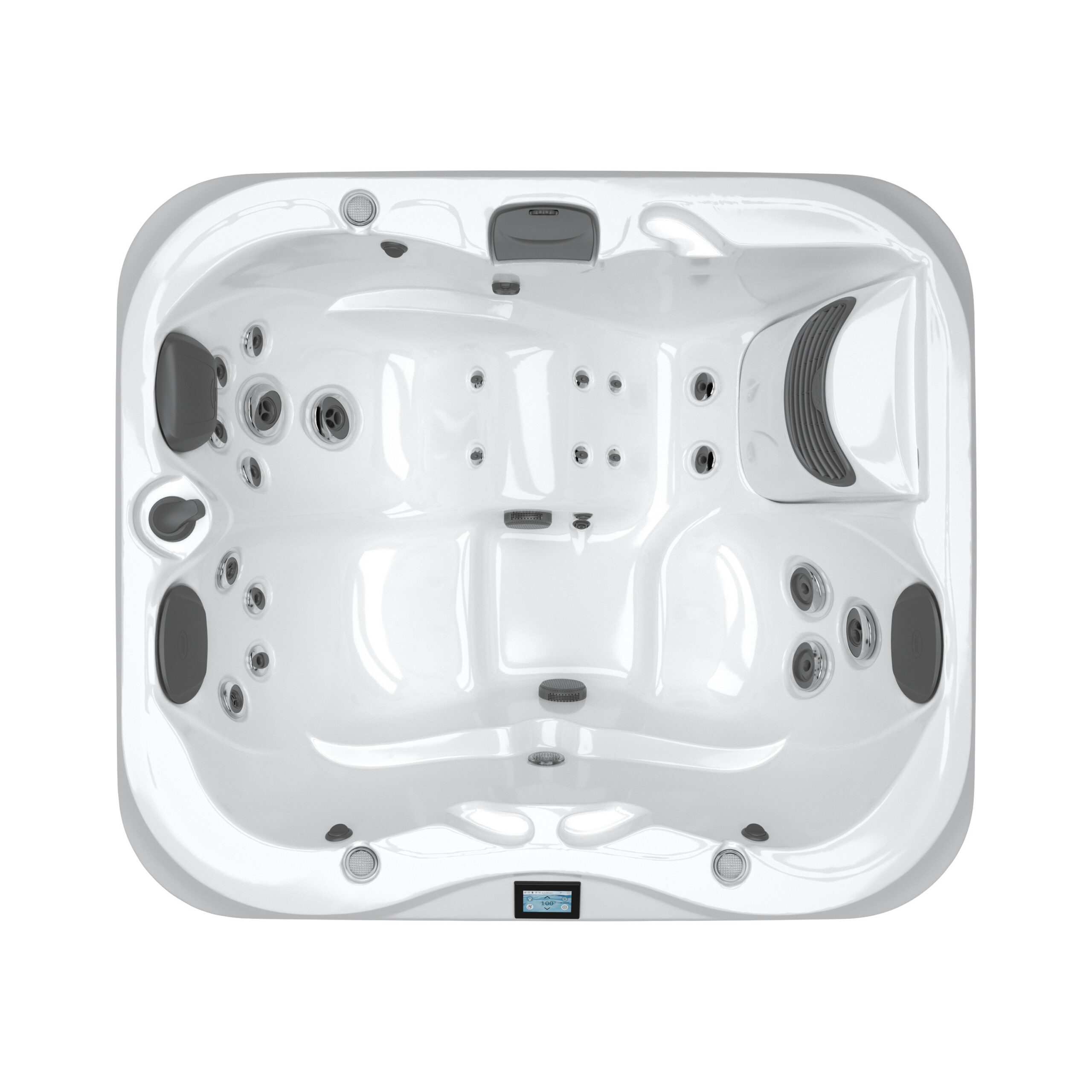 A top view of the spa tub.