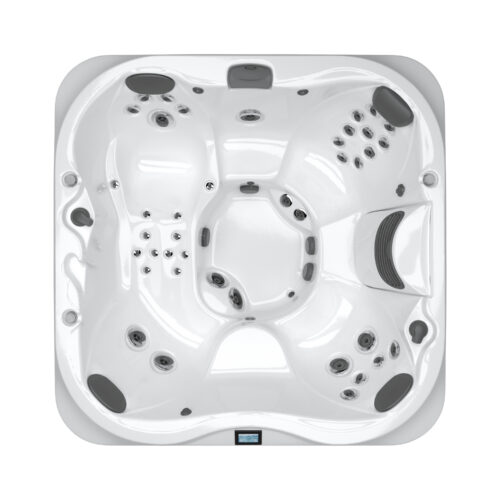 A top view of the spa tub.