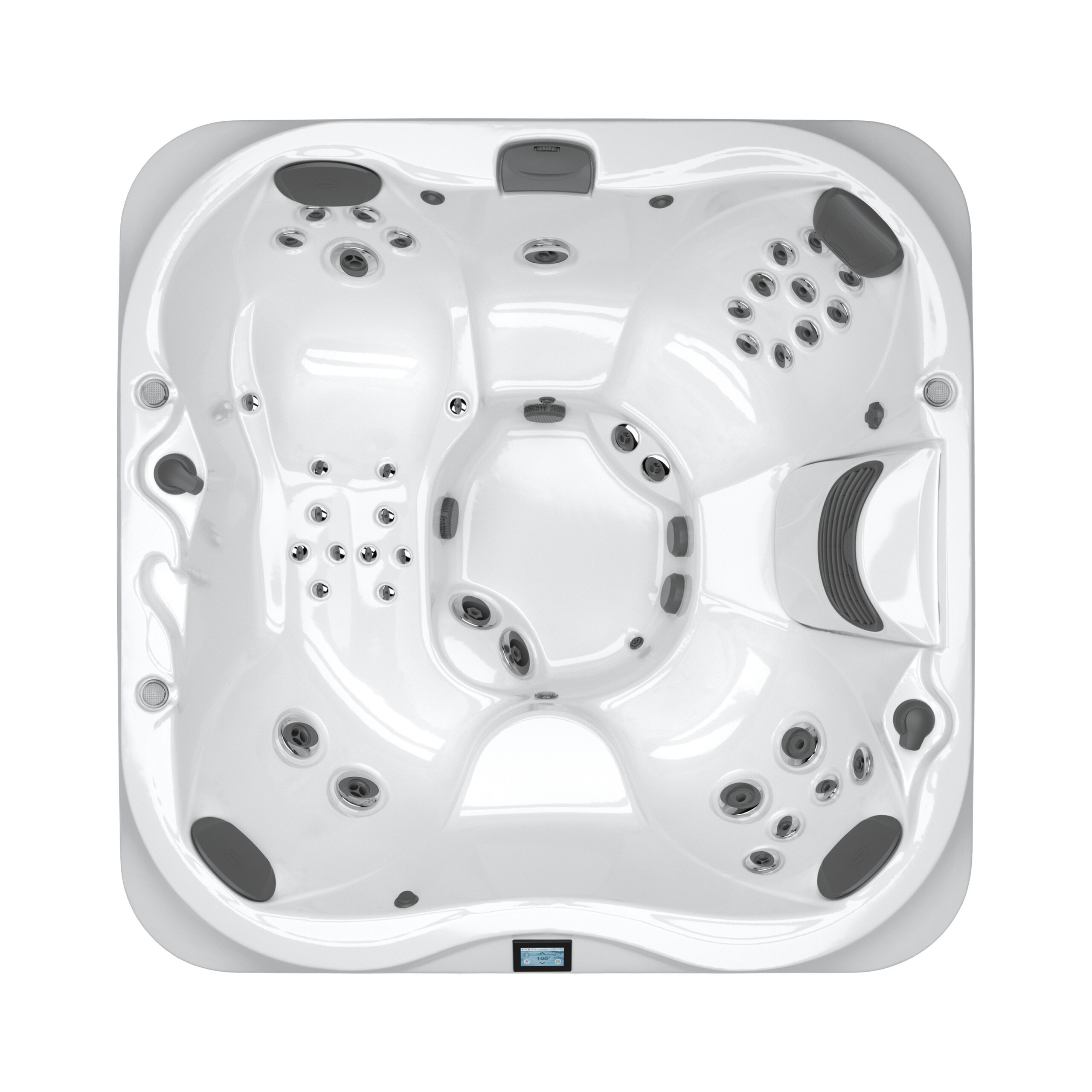 A top view of the spa tub.