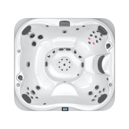 A top view of the spa tub.