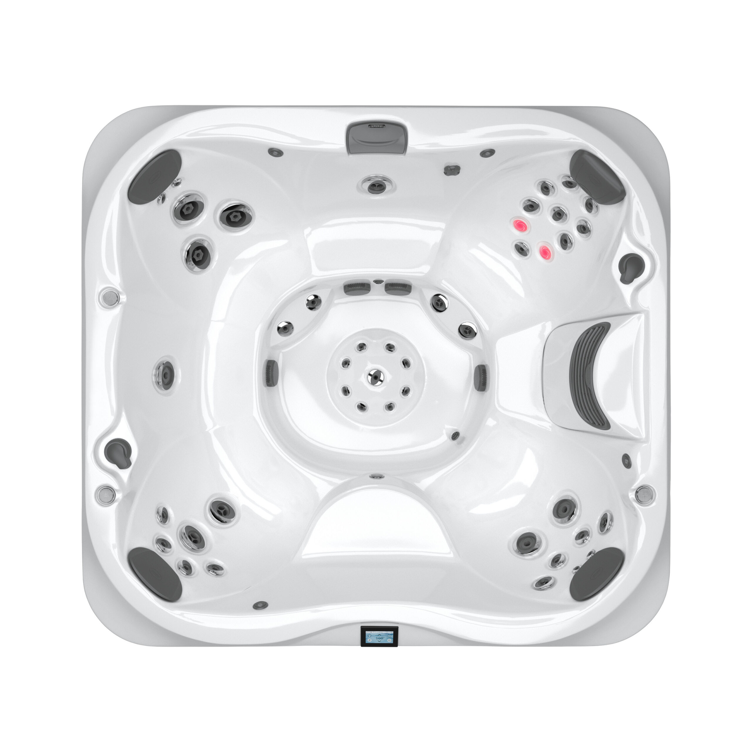A top view of the spa tub.