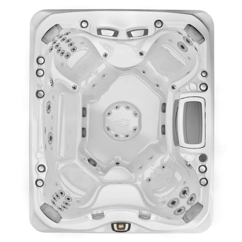 A top view of the spa tub.