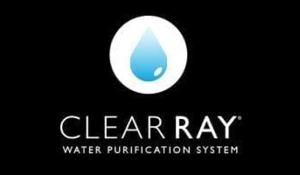 A logo of clear ray water purification system