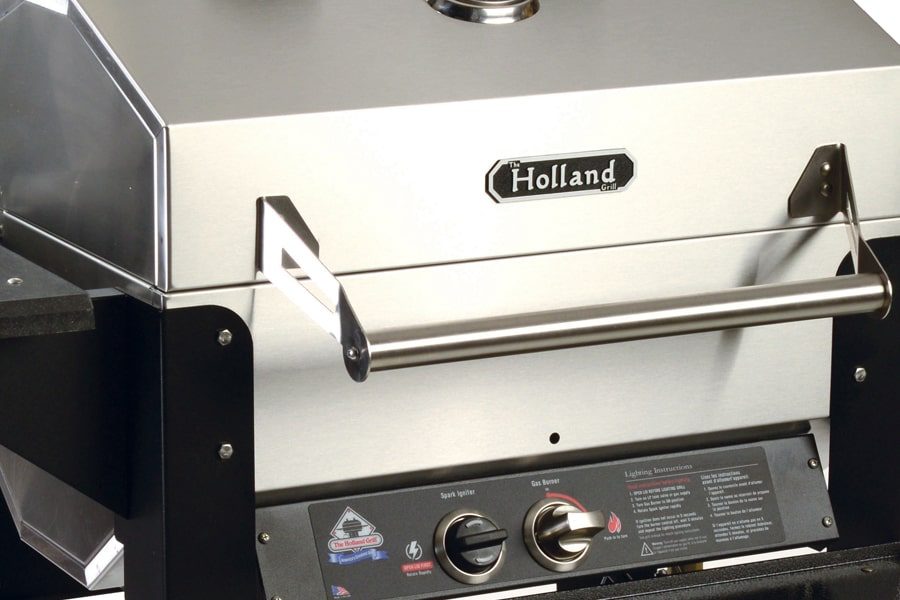 A grill with the name holland on it.